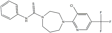 N1-phenyl-4-[3-chloro-5-(trifluoromethyl)-2-pyridyl]-1,4-diazepane-1-carbothioamide Struktur