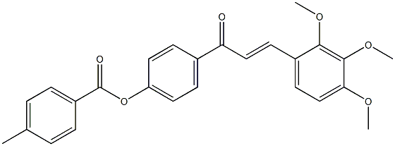 4-[(E)-3-(2,3,4-trimethoxyphenyl)-2-propenoyl]phenyl 4-methylbenzenecarboxylate Struktur