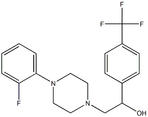 2-[4-(2-fluorophenyl)piperazino]-1-[4-(trifluoromethyl)phenyl]-1-ethanol Struktur