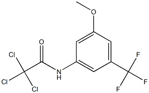 N1-[3-methoxy-5-(trifluoromethyl)phenyl]-2,2,2-trichloroacetamide Struktur