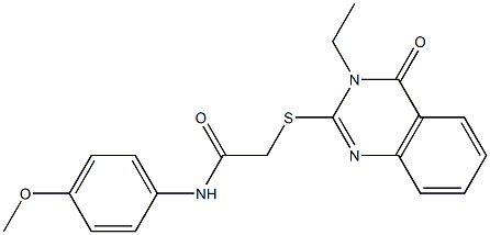 N1-(4-methoxyphenyl)-2-[(3-ethyl-4-oxo-3,4-dihydroquinazolin-2-yl)thio]acetamide Struktur