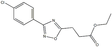 ethyl 3-[3-(4-chlorophenyl)-1,2,4-oxadiazol-5-yl]propanoate Struktur