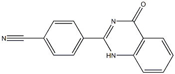 4-(4-oxo-1,4-dihydroquinazolin-2-yl)benzonitrile Struktur