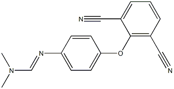 N'-[4-(2,6-dicyanophenoxy)phenyl]-N,N-dimethyliminoformamide Struktur