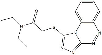 N1,N1-diethyl-2-(benzo[e][1,2,4]triazolo[3,4-c][1,2,4]triazin-1-ylthio)acetamide Struktur