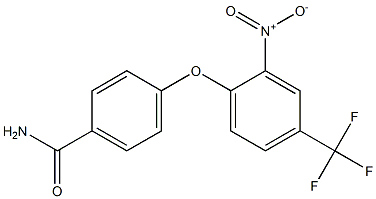 4-[2-nitro-4-(trifluoromethyl)phenoxy]benzamide Struktur