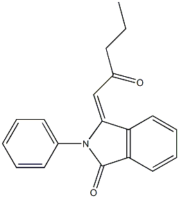 3-[(E)-2-oxopentylidene]-2-phenyl-1-isoindolinone Struktur