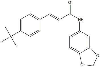 N1-(1,3-benzodioxol-5-yl)-3-[4-(tert-butyl)phenyl]acrylamide Struktur