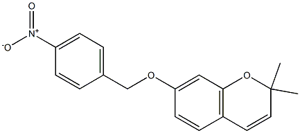 2,2-dimethyl-7-[(4-nitrobenzyl)oxy]-2H-chromene Struktur