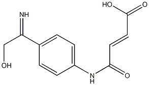 (E)-4-[4-(hydroxyethanimidoyl)anilino]-4-oxo-2-butenoic acid Struktur