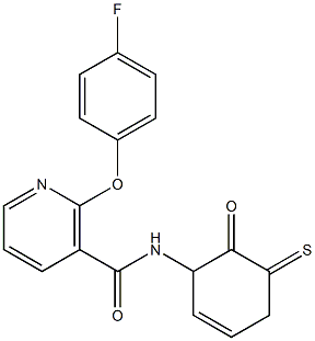 2-(4-fluorophenoxy)-N-(2-oxotetrahydro-3-thiophenyl)nicotinamide Struktur