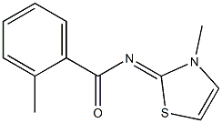 2-methyl-N-[3-methyl-1,3-thiazol-2(3H)-yliden]benzenecarboxamide Struktur