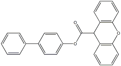 [1,1'-biphenyl]-4-yl 9H-xanthene-9-carboxylate Struktur