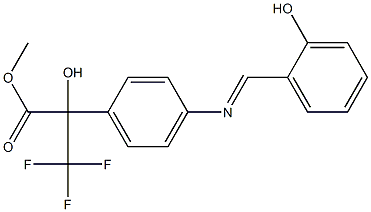 methyl 3,3,3-trifluoro-2-hydroxy-2-{4-[(2-hydroxybenzylidene)amino]phenyl}propanoate Struktur