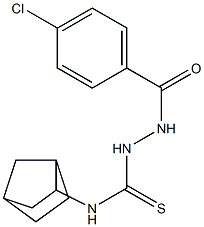 N1-bicyclo[2.2.1]hept-2-yl-2-(4-chlorobenzoyl)hydrazine-1-carbothioamide Struktur