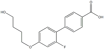 2'-fluoro-4'-(4-hydroxybutoxy)[1,1'-biphenyl]-4-carboxylic acid Struktur