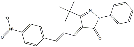 5-(tert-butyl)-4-[(E,2E)-3-(4-nitrophenyl)-2-propenylidene]-2-phenyl-2,4-dihydro-3H-pyrazol-3-one Struktur