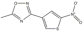 5-methyl-3-(5-nitro-3-thienyl)-1,2,4-oxadiazole Struktur