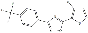 5-(3-chloro-2-thienyl)-3-[4-(trifluoromethyl)phenyl]-1,2,4-oxadiazole Struktur