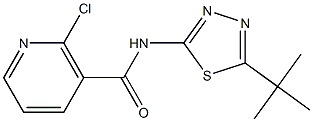 N-[5-(tert-butyl)-1,3,4-thiadiazol-2-yl]-2-chloronicotinamide Struktur