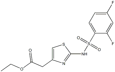 ethyl 2-(2-{[(2,4-difluorophenyl)sulfonyl]amino}-1,3-thiazol-4-yl)acetate Struktur