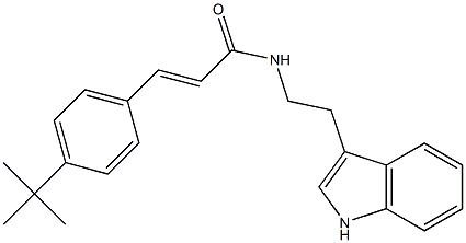 (E)-3-[4-(tert-butyl)phenyl]-N-[2-(1H-indol-3-yl)ethyl]-2-propenamide Struktur