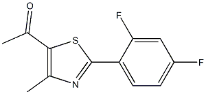 1-[2-(2,4-difluorophenyl)-4-methyl-1,3-thiazol-5-yl]ethan-1-one Struktur