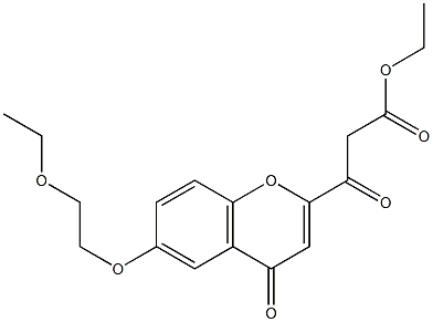 ethyl 3-[6-(2-ethoxyethoxy)-4-oxo-4H-chromen-2-yl]-3-oxopropanoate Struktur