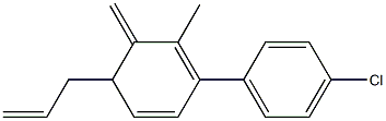 5-allyl-2-(4-chlorophenyl)-1-methyl-6-methylene-1,3-cyclohexadiene Struktur