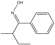 2-methyl-1-phenylbutan-1-one oxime Struktur