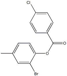 2-bromo-4-methylphenyl 4-chlorobenzoate Struktur