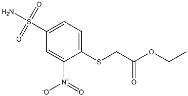 ethyl 2-{[4-(aminosulfonyl)-2-nitrophenyl]thio}acetate Struktur