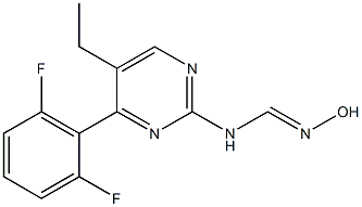 N-[4-(2,6-difluorophenyl)-5-ethylpyrimidin-2-yl]-N'-hydroxyiminoformamide Struktur