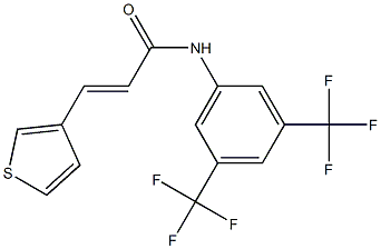 N1-[3,5-di(trifluoromethyl)phenyl]-3-(3-thienyl)acrylamide Struktur