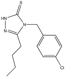 5-butyl-4-(4-chlorobenzyl)-2,4-dihydro-3H-1,2,4-triazole-3-thione Struktur