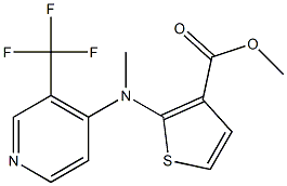 methyl 2-{methyl[3-(trifluoromethyl)-4-pyridinyl]amino}-3-thiophenecarboxylate Struktur