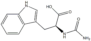 (2S)-2-[(aminocarbonyl)amino]-3-(1H-indol-3-yl)propanoic acid Struktur