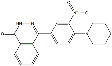 4-(3-nitro-4-piperidinophenyl)-1,2-dihydrophthalazin-1-one Struktur