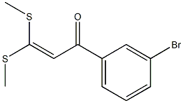 1-(3-bromophenyl)-3,3-bis(methylsulfanyl)-2-propen-1-one Struktur