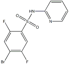 N1-(2-pyridyl)-4-bromo-2,5-difluorobenzene-1-sulfonamide Struktur