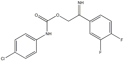 4-({[(4-chloroanilino)carbonyl]oxy}ethanimidoyl)-1,2-difluorobenzene Struktur