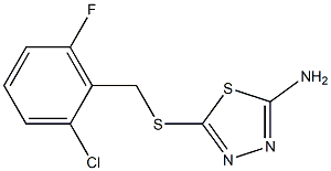 5-[(2-chloro-6-fluorobenzyl)thio]-1,3,4-thiadiazol-2-amine Struktur