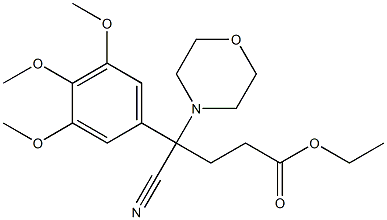 ethyl 4-cyano-4-morpholino-4-(3,4,5-trimethoxyphenyl)butanoate Struktur