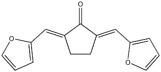 2,5-di(2-furylmethylidene)cyclopentan-1-one Struktur