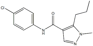 N4-(4-chlorophenyl)-1-methyl-5-propyl-1H-pyrazole-4-carboxamide Struktur