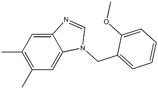 1-(2-methoxybenzyl)-5,6-dimethyl-1H-benzimidazole Struktur