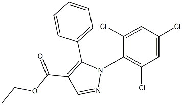 ethyl 5-phenyl-1-(2,4,6-trichlorophenyl)-1H-pyrazole-4-carboxylate Struktur