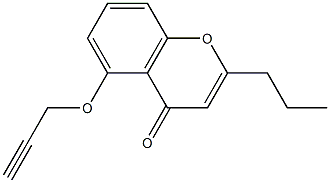 2-propyl-5-(prop-2-ynyloxy)-4H-chromen-4-one Struktur