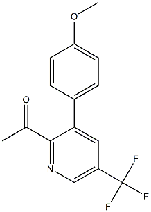 1-[3-(4-methoxyphenyl)-5-(trifluoromethyl)-2-pyridinyl]-1-ethanone Struktur