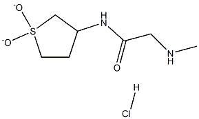 N-(1,1-dioxidotetrahydrothien-3-yl)-2-(methylamino)acetamide hydrochloride Struktur